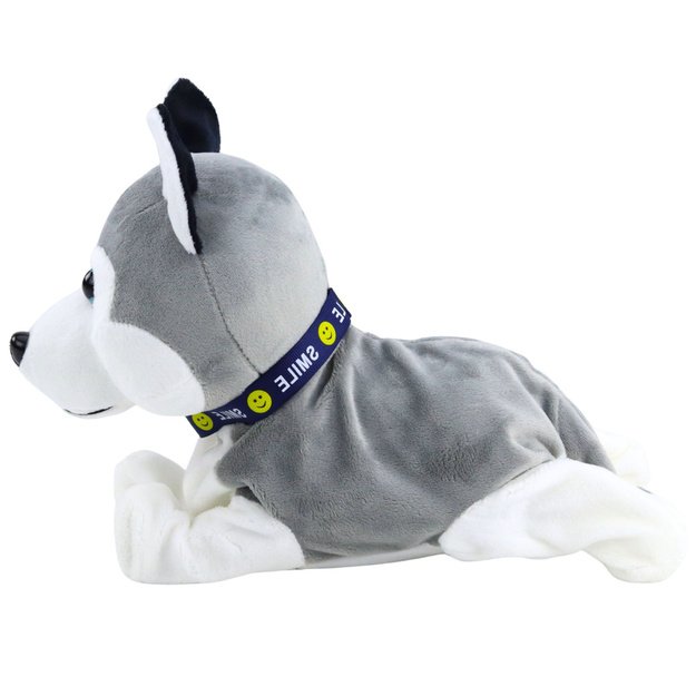 Battery-Powered Interactive Husky Plush Dog Moves Makes Sounds 1
