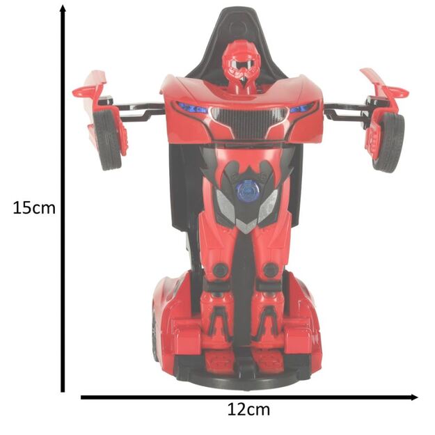 Transformeris automobilis - robotas (raudonas)