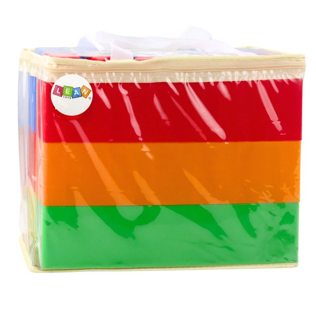 Set of Large Construction Blocks in a Bag, Colorful, 28.5x9x9 cm, 6 pcs. 3
