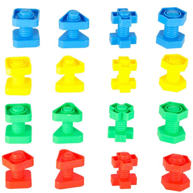 Statybiniai blokai švietimo montessori varžtai 30 elementų 9