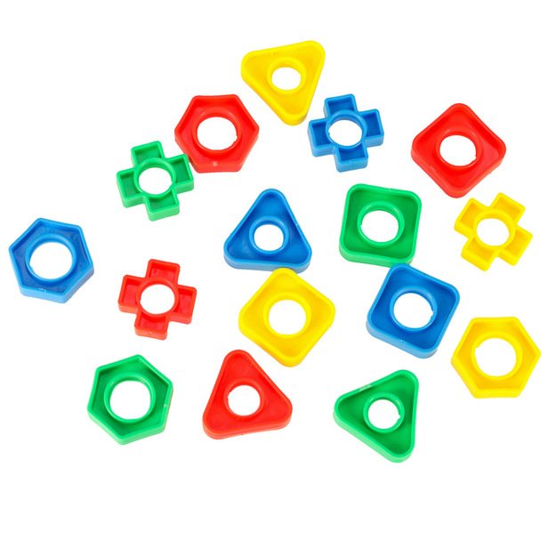 Statybiniai blokai švietimo montessori varžtai 30 elementų 12