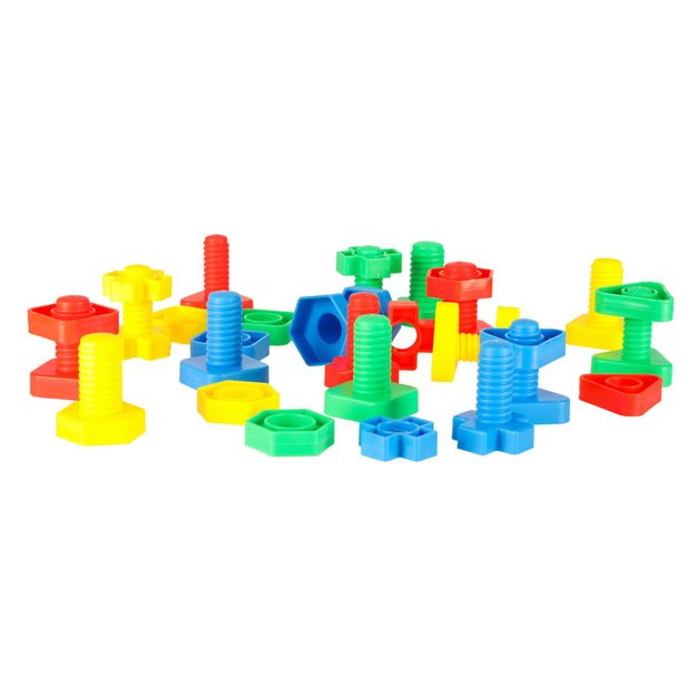 Statybiniai blokai švietimo montessori varžtai 30 elementų 8