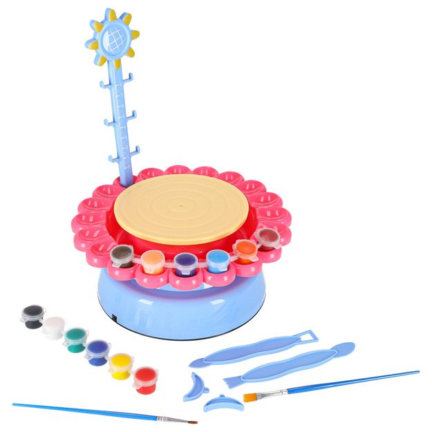 Keramikos rato kūrybinis rinkinys su moliu ir dažais 600g 18