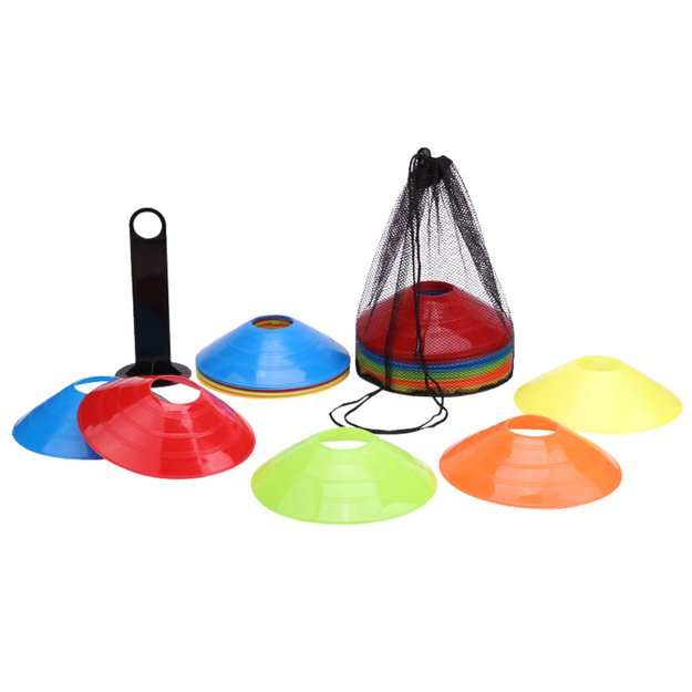 Training Cones Stand Transport Net Colorful Set of 50 pcs. 1