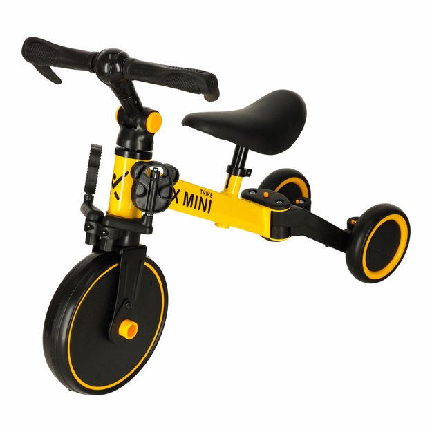 Trike Fix Mini krosinis triratukas 3in1 su pedalais (geltonas)