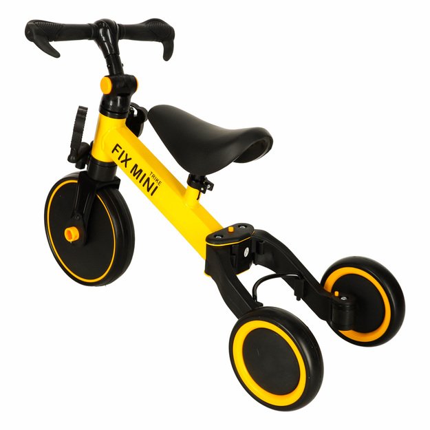 Trike Fix Mini krosinis triratukas 3in1 su pedalais (geltonas)