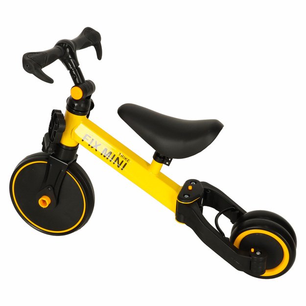 Trike Fix Mini krosinis triratukas 3in1 su pedalais (geltonas)