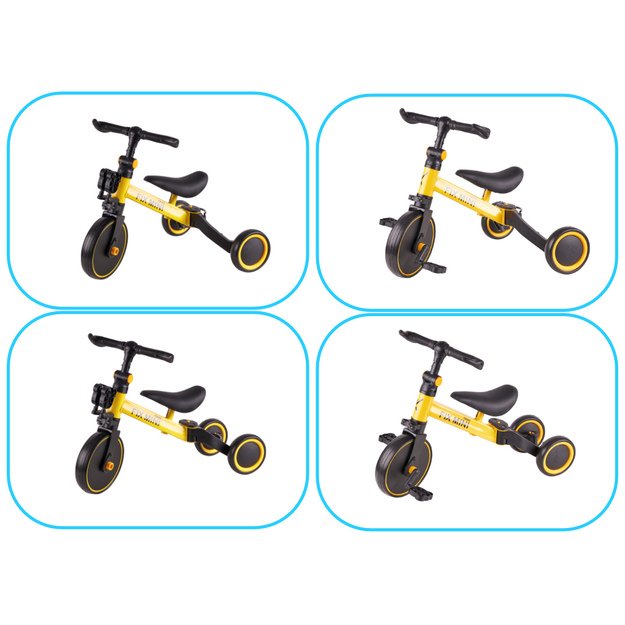 Trike Fix Mini cross trike 3in1 with pedals (yellow)