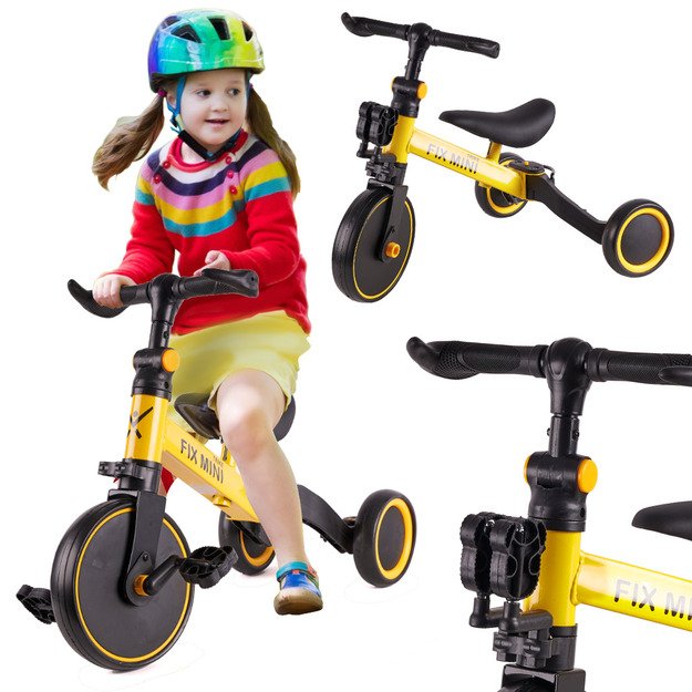 Trike Fix Mini cross trike 3in1 with pedals (yellow)