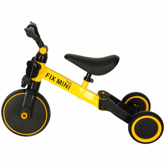 Trike Fix Mini krosinis triratukas 3in1 su pedalais (geltonas)