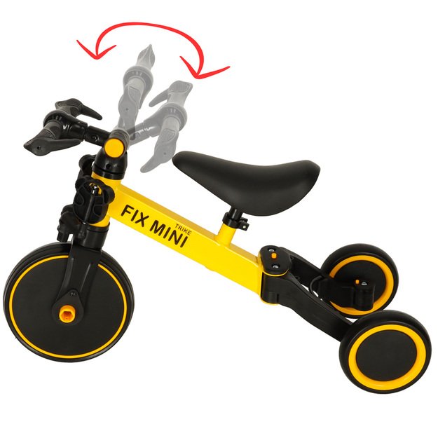 Trike Fix Mini krosinis triratukas 3in1 su pedalais (geltonas)