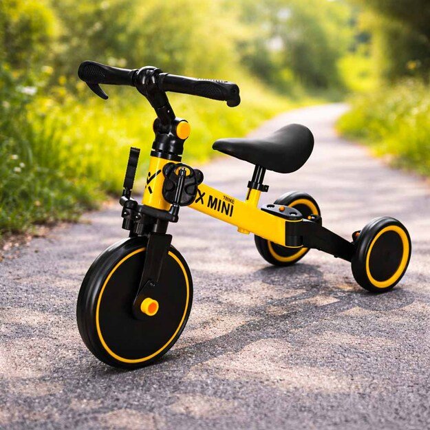 Trike Fix Mini krosinis triratukas 3in1 su pedalais (geltonas) 2