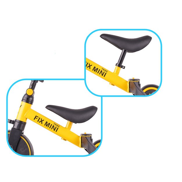 Trike Fix Mini cross trike 3in1 with pedals (yellow)