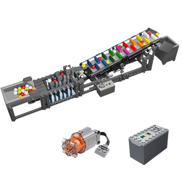 Construction Blocks Ball Track with Electric Motor 1281 pcs. 1