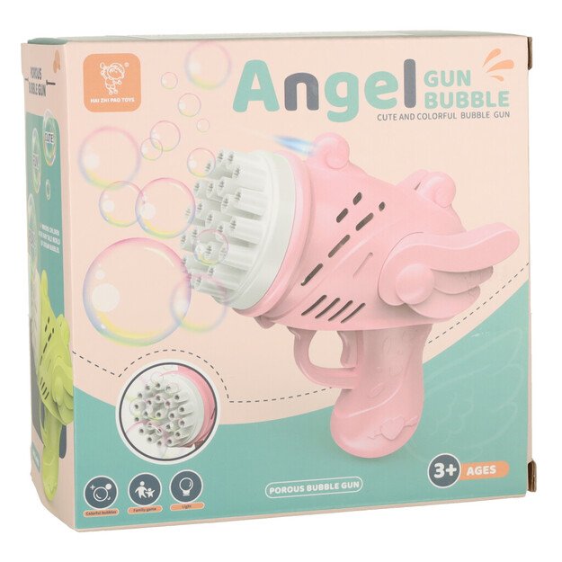 Muilo burbulų pistoletas muilo burbulai su sparnais rožinės spalvos 10