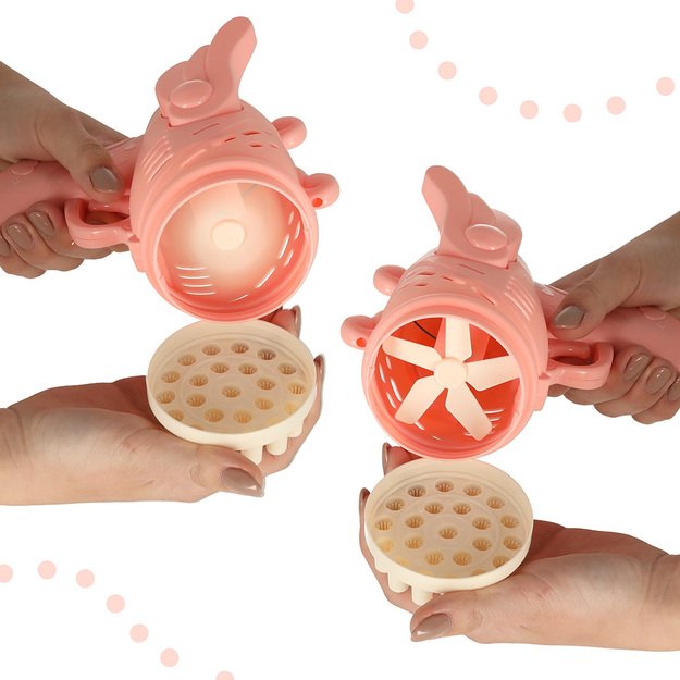 Muilo burbulų pistoletas muilo burbulai su sparnais rožinės spalvos 2