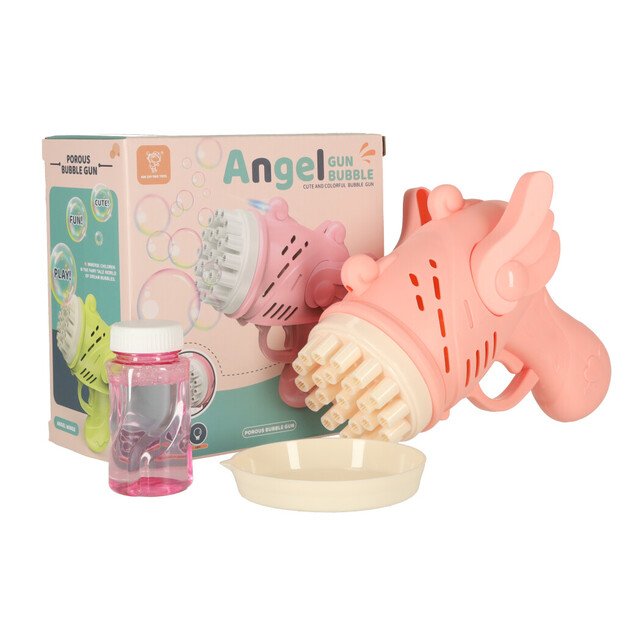 Muilo burbulų pistoletas muilo burbulai su sparnais rožinės spalvos 21