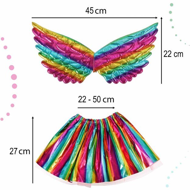 Vienaragio kostiumo sijonas sijonas galvos juosta daugiaspalvė 14