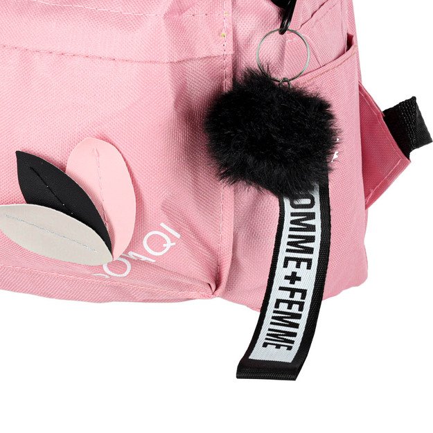 Jaunimo vieno skyriaus mokyklinė kuprinė rožinė 7