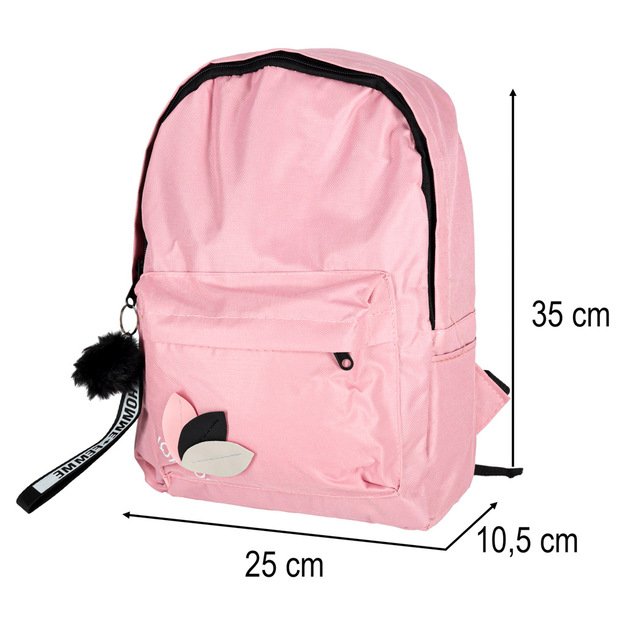 Jaunimo vieno skyriaus mokyklinė kuprinė rožinė 9