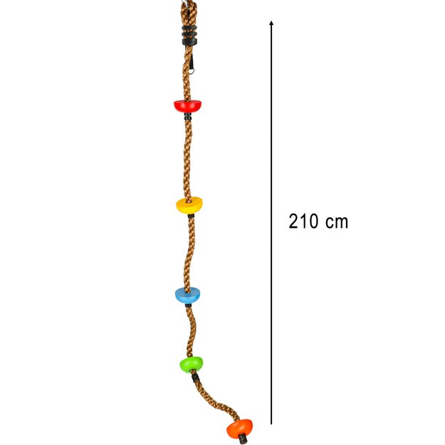 Laipiojimo virvė sūpynės laipiojimo virvė su platformos mazgais 200 cm 8