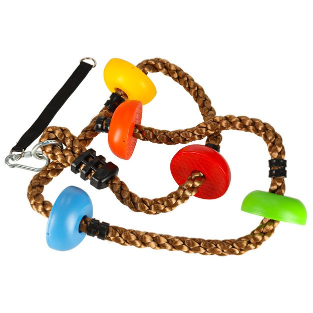 Laipiojimo virvė sūpynės laipiojimo virvė su platformos mazgais 200 cm 7