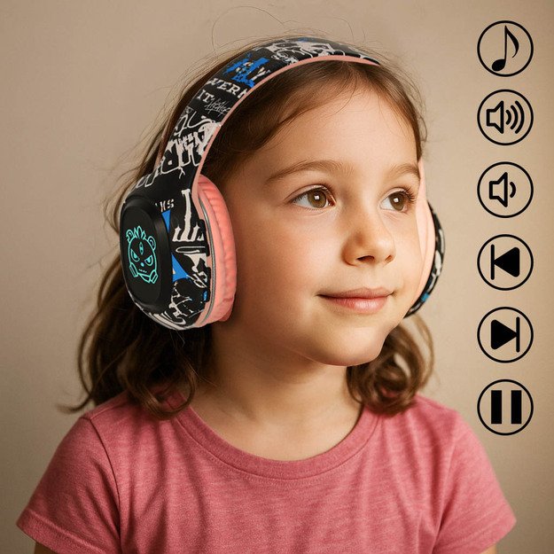  Bluetooth  belaidės ausinės į ausis  Gaming Sport  rožinės spalvos 13