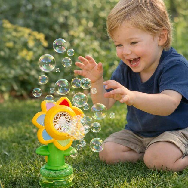 Muilo burbulų ma&scaron;ina automatinis gėlių generatorius burbulų muzikos &scaron;viesa 1