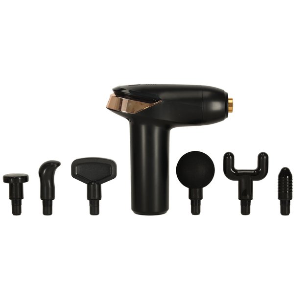 Mini LED nugaros kūno masažuoklis masažo pistoletas 6in1 1