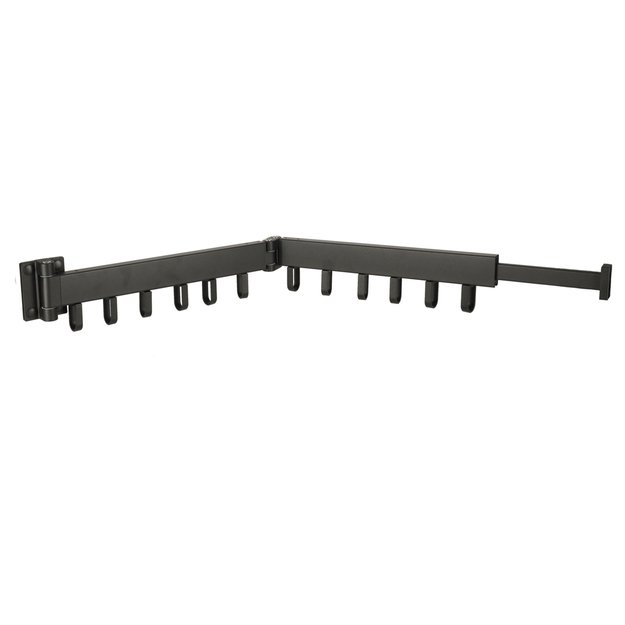 Wall-mounted folding hanger 84 cm black