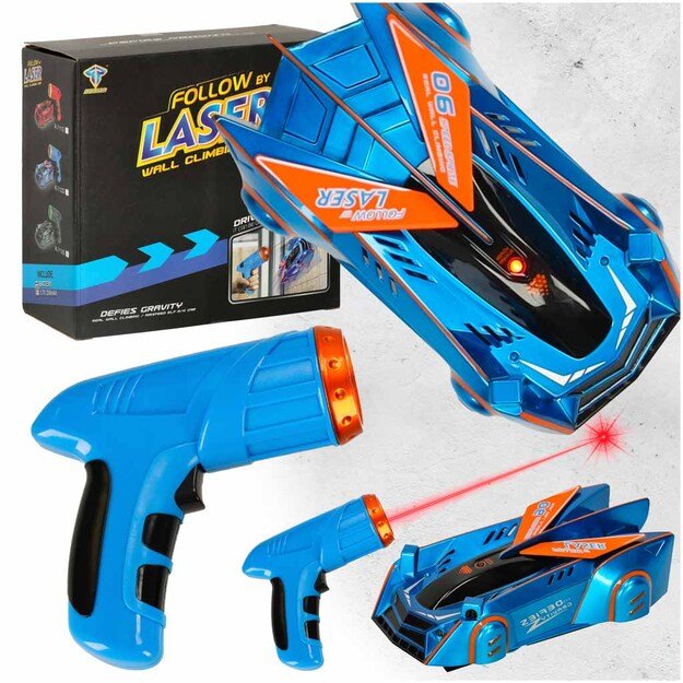 RC Laser Controlled Wall Driving Car (Blue)