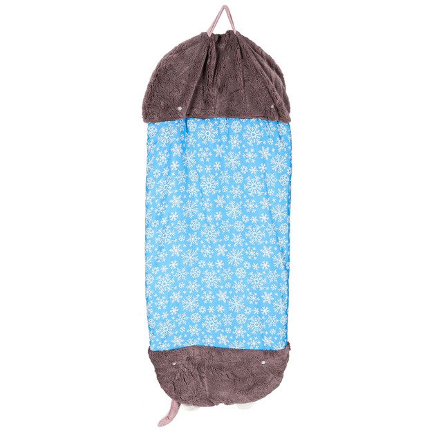 Vaikiškas miegmaišis turistinė pagalvė 2in1 135x50cm mėlyna 5