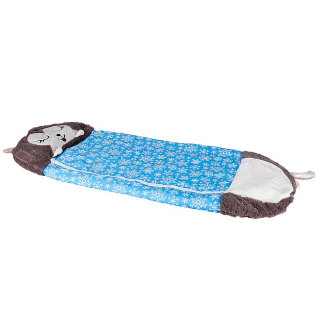 Vaikiškas miegmaišis turistinė pagalvė 2in1 135x50cm mėlyna 6