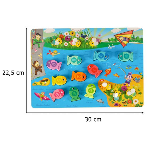 Montessori medinis žvejybos žaidimas su bičių magnetu 15