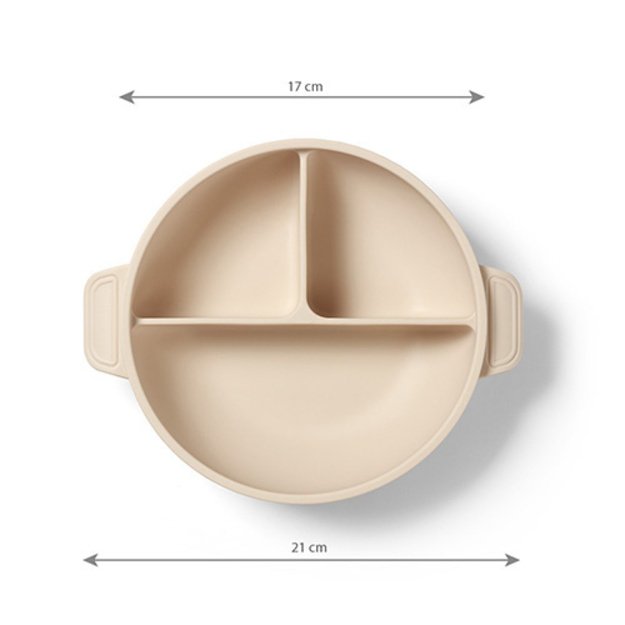 1661/03 SILICONE PLATE WITH SUCTION CUP AND COVER BEIGE 3