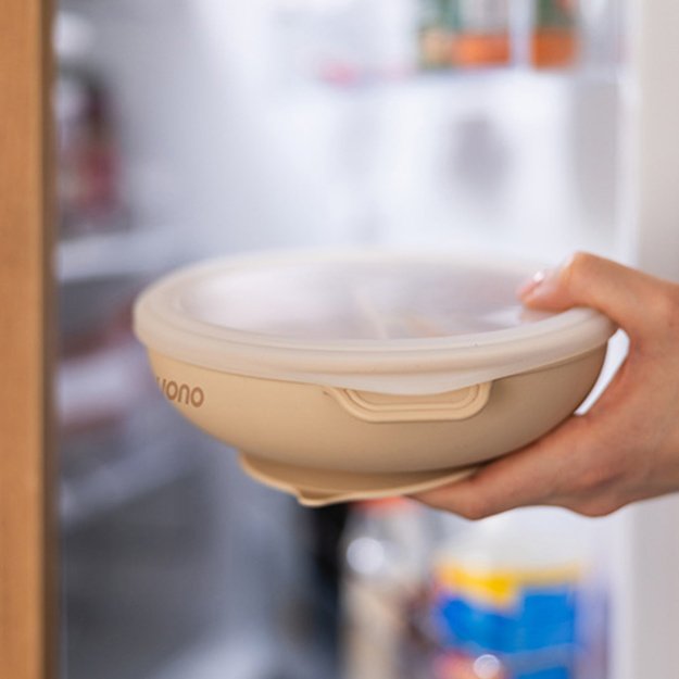 1661/03 SILICONE PLATE WITH SUCTION CUP AND COVER BEIGE 5