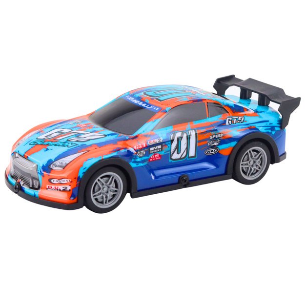 Remote Controlled Racing Car with Light-Up Case Orange and Turquoise 1