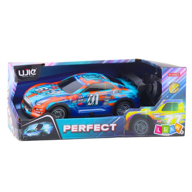 Remote Controlled Racing Car with Light-Up Case Orange and Turquoise 3