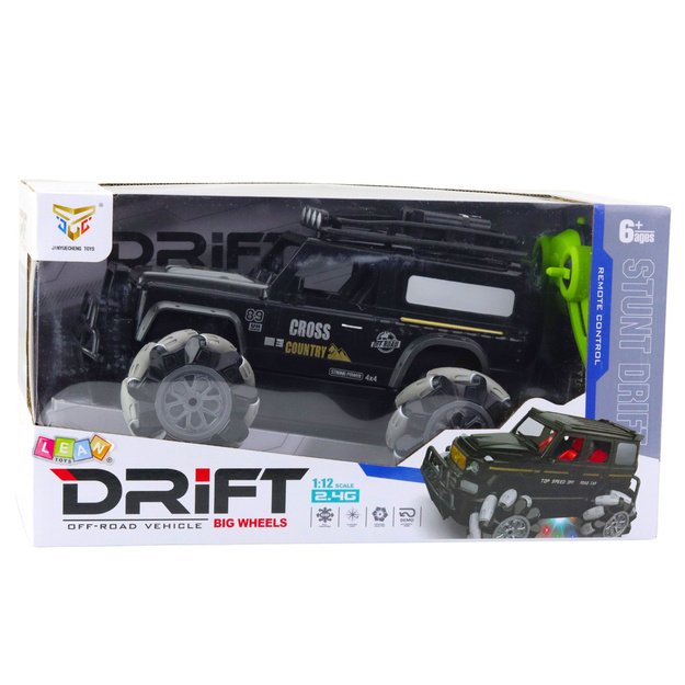 RC Off-Road Car Remote Controlled 360&deg; Rotation 1:12 Black