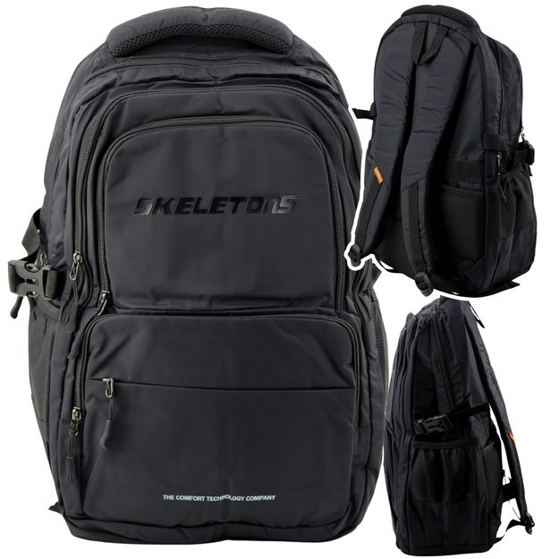 Functional City Backpack 9 Pockets Black 35L 48cm 3