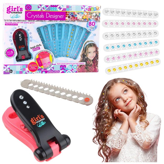 Beauty Set Diamonds Hair Decorating Machine 80 pcs.