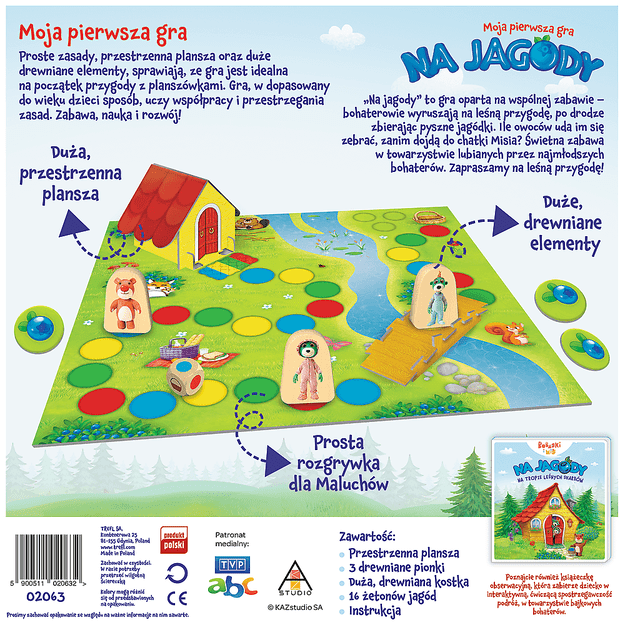 Moja pierwsza gra Na Jagody Bobaski i Miś Trefl 02063 2