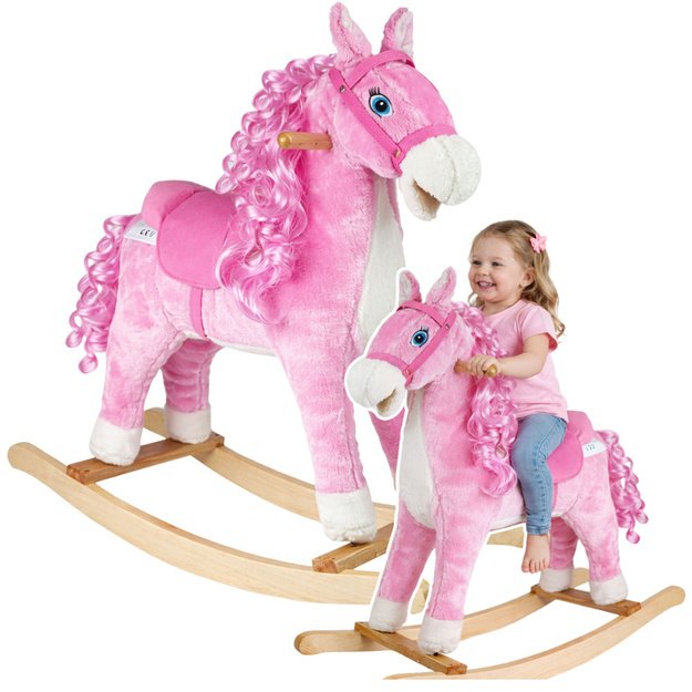 Rocking Horse 74cm Pink