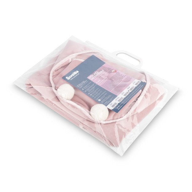 CARRY COT SWADDLE PLUSH BLANKET RAM 75X75 PINK 4