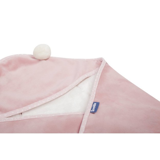 CARRY COT SWADDLE PLUSH BLANKET RAM 75X75 PINK 3
