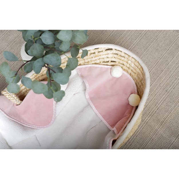 CARRY COT SWADDLE PLUSH BLANKET RAM 75X75 PINK 5