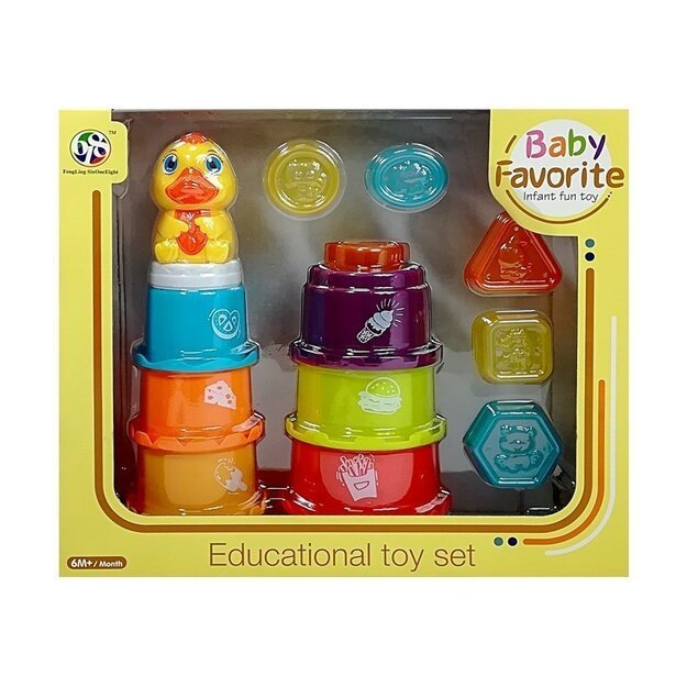 Edukacinė piramidė vaikams Statyti bokštą, rūšiuotuvą, žaisti vandenyje 10