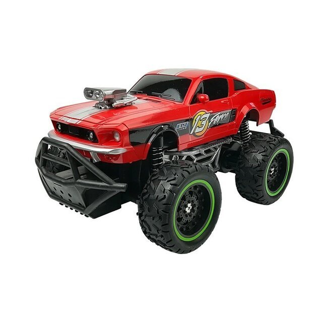 Nuotoliniu būdu valdomas automobilis Off-road R/C Raudoni aukšti ratai 7