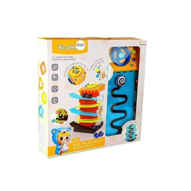 Mokomasis blokų kalnelis su automobilių rūšiuotuvu 13