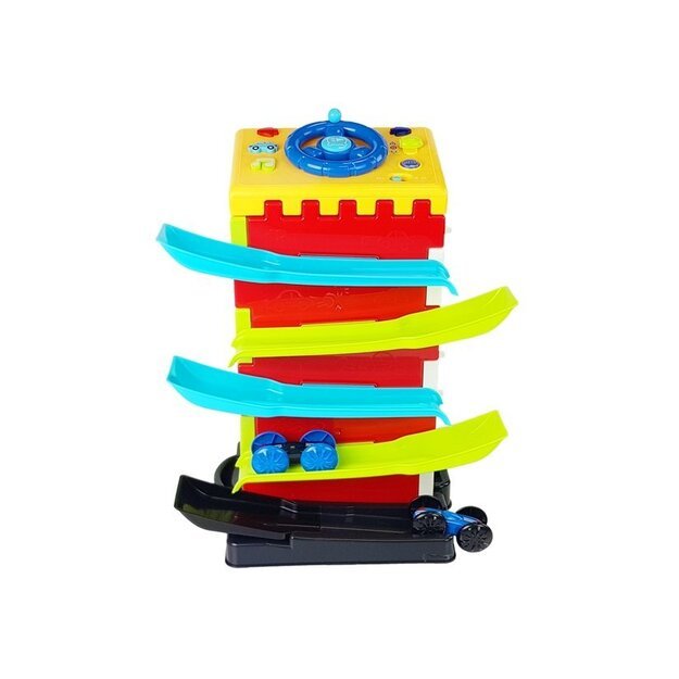 Mokomasis blokų kalnelis su automobilių rūšiuotuvu 7